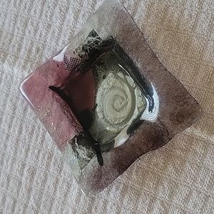 Handmade glass ashtray